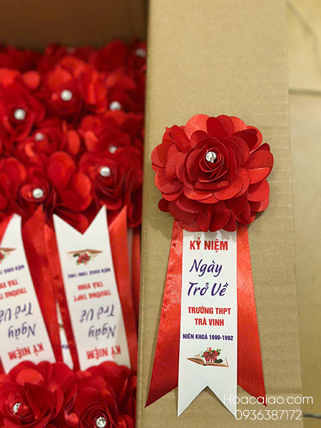 Hoa cài áo lễ khánh thành đẹp